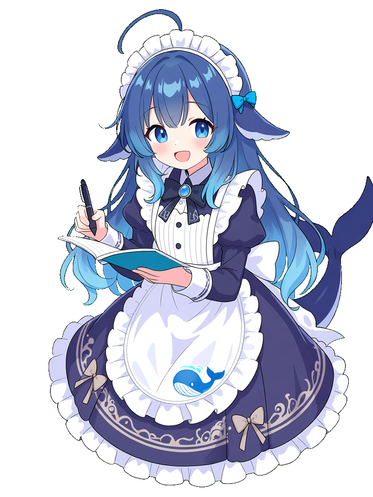 鲸鱼娘拿笔本教学
